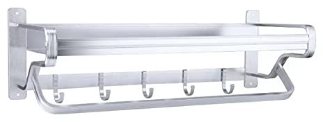 Generisch Porte-serviettes Mural Pour Salle de bain/Cuisine Domestique, Porte-serviettes Mural, Espace en Aluminium, Porte-serviettes Mural Pour Salle de bain/Cuisine Domestique, 58 C