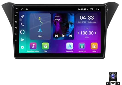 EsaSam Doppel DIN Radio Mit Navi, 9 Zoll Touchscreen, 2 Din Autoradio MP5 Player Für Hyundai Rohens Genesis Coupe Unterstützt BT, Radio FM/RDS, DSP, Car-Play/Auto, Lenkradsteuerung,4 core nf2 2g+32g