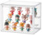 lomonmen Vitrina Expositora,Vitrina Cristal con Puerta Magnética,Vitrina Metacrilato Transparente para Figuras de AccióN,Juguetes,Miniaturas,Coleccionables (Blanco, 27 * 18 * 21)