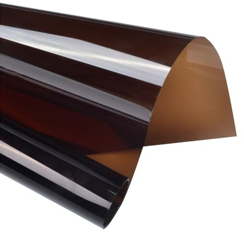 Cozylkx 45 cm x 200 cm Transparente Vinylfolie Für Fenster, UV-Geschützte Getönte Fensterfolie, Statisch Haftende Dekorative Glasfolie Für Zuhause, Hotel, Büro