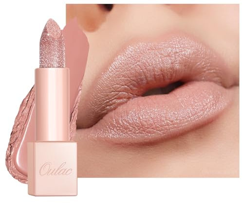 OULAC Feuchtigkeits Glanz Lippenstift Nackt, Schimmernder mit Glänzender Oberfläche, Cremige Textur, Lippenpflege für Feuchtigkeitsspendende Lippen, Infinity Moisture, Vegan 12 Pure Zen