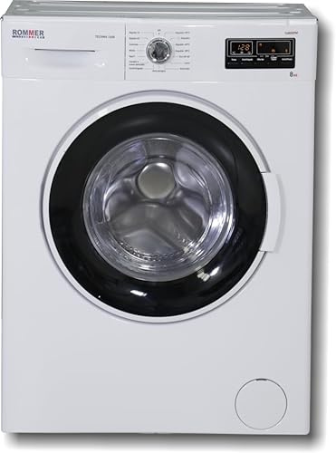 Lavadora carga frontal Rommer TECHNA 1408, capacidad 8 Kg, 1400 RPM, clasificación energética C