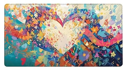 Tapis de Souris Grand Tapis de Souris Amour Tapis de Souris Gaming Accessoire, Couleur Tapis Souris avec Base en Caoutchouc antidérapante, Mouse Pad pour Gamer, Ordinateur, PC, Bureau Decor -3070