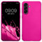 kwmobile Case kompatibel mit Samsung Galaxy A56 5G Hülle - Schutzhülle aus Silikon metallisch schimmernd - Handyhülle Metallic Pink
