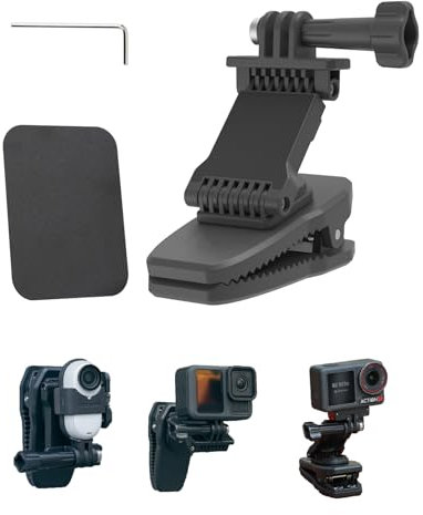 MotuTech Magnetische Halterung für GoPro 13 12 11 10 für DJI Osmo Action 5 Pro 4 3 Verstellbarer Schultergurt für Insta360 GO 3S 3 Ace Pro 2 Clip für Action-Kamera, Anschluss Zubehör