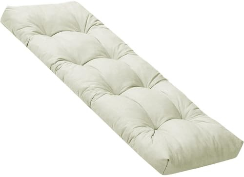 ELYSYSRL Bankauflage 150x50 120x40 120x50 100x40 150x40 Bankkissen 8cm Dicke Innen Outdoor Sitzauflage, Sitzkissen für Bänke und Gartenbänke Polsterauflage Auflage(Beige,100x40cm x8cm Thick)