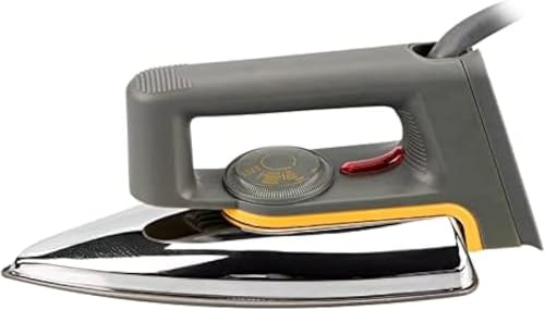 Ferro da Stiro A Secco Classico per Uso Domestico Undr per Vestiti, 1600 W, Piastra in Acciaio Inossidabile, Colpo di Vapore, Punta di Precisione, Spegnimento Automatico, Assenza di Acqua E