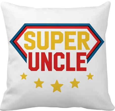 Nudoraw Super Uncle Gifts Cushion Covers 45 x 45 Uncle Gifts from Nephew Niece for Uncles Birthday Gift for Men Best Uncles Presents Funny Christmas Valentines Household Presents for Men
