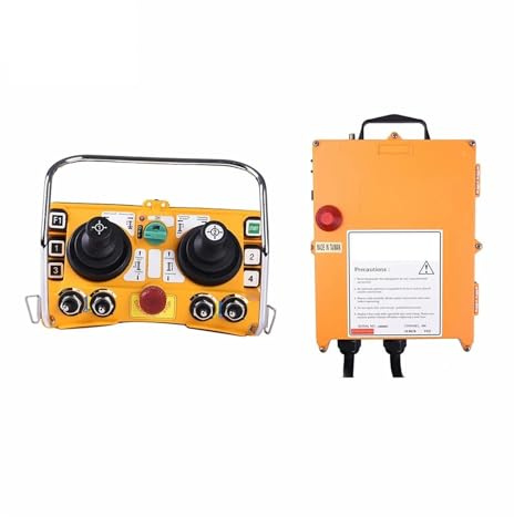 Ferngesteuerter Kran, Turmdrehkran-Fernbedienung, industrieller drahtloser Joystick, Dual-Rocker-Funk-Overhead-Brückenkran-Controller(1T 1R,AC38O)