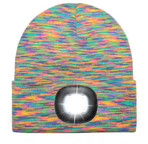 AWSOLAR Winter Mütze mit LED Licht Kinder und Erwachsene