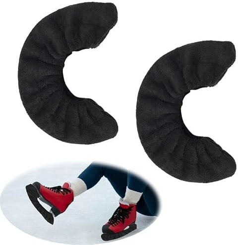 Vmoomax 1 Paire Protège Lames Patins à Glace, Couvre Lame Patin a Glace, Accessoires pour Protéger Les Lames des Patins de Hockey, Artistiqueset Récréatifs, Jeunes et Adultes (Noir)