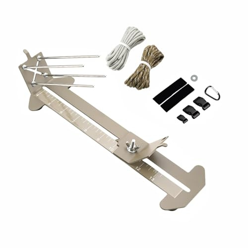 Paracord Armband Jig-Kit, verstellbares Übungsarmband, Jig-Set, Weben, DIY-Werkzeug, mit rutschfesten Gummifüßen, 2 Kordeln und 3 Schnallen zum Weben, DIY, Handwerk (Khaki)