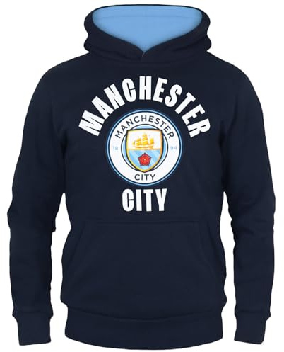 MANCHESTER CITY Boys Hoody Fleece Graphic Kids OFFICIAL Football Gift