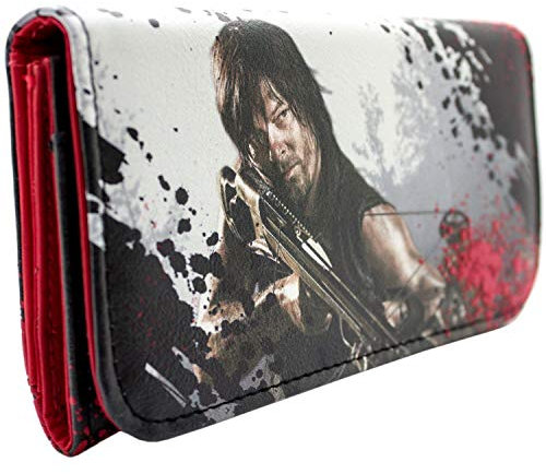 AMC The Walking Dead Daryl Dixon Bogen Portemonnaie Tri-Fold mit Münzfach & Kartenhalter, Mehrfarbig