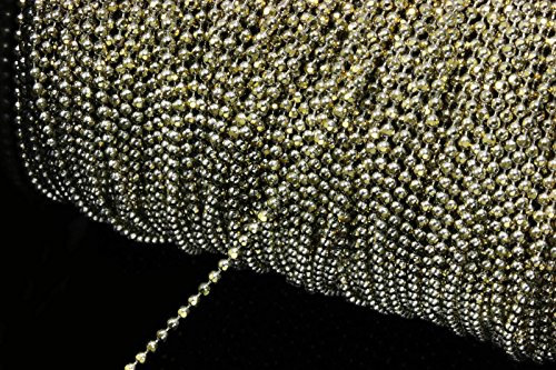 INWARIA Kugelkette Kupfer 1,5mm Metallkette 1m Meterware feine Kette Schmuck, KK-25,1,5mm,silberfarben