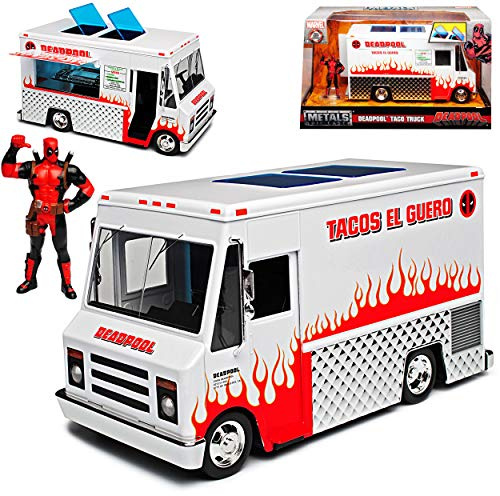 Deadpool Taco Truck Marvel mit Figur Transporter 1/24 Jada Modell Auto