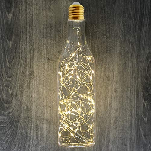 1w LED Fairy String Decorative Filament Light Bulb E27 Warm White Glass Bottle Festive Festoon Lamp 240v Mains