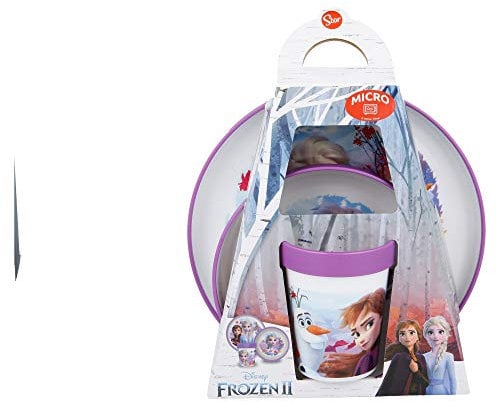 SET PREMIUM BICOLOR 3 PCS (PLATO, CUENCO Y VASO 260ML) FROZEN 2