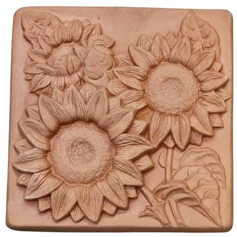Deko Wandbilder -Früchte- Birnen, Limonen aus italienischem Terrakotta mit verschiedenen Motiven -frostfest und witterungsbeständig- QUALITÄTSWARE (Motiv 6)
