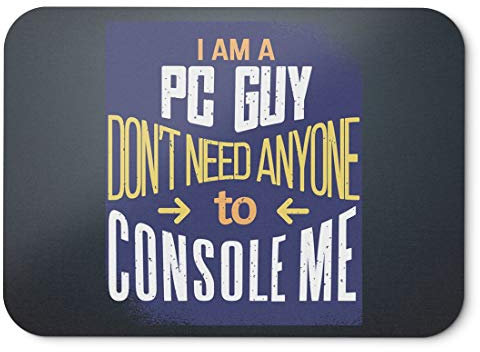 BLAK TEE Funny PC Gamer Slogan Mouse Pad 18 x 22 cm in 3 Colours Black