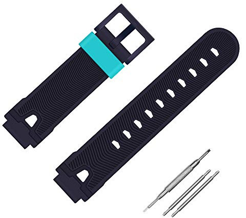 Coholl Kinder Smartwatch Telefon Ersatzbänder 16mm, kompatibel mit PTHTECHUS AGPTEK INIUPO MeritSoar Tech XPLORA Silikon Armband, Mädchen Jungen Student Geschenk,Blau-Grün