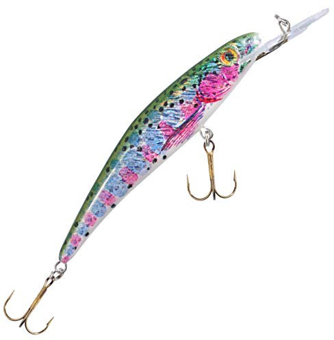 Balzer Matze Koch 9cm 9g UV Booster Natur Medium Runner - Wobbler, Farbe:Regenbogenforelle