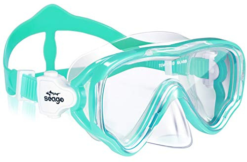 Seago Swim Mask Swimming Goggles for Kids Boys Girls Toddlers Youth 5-15 Anti-Fog 180° Clear Goggles No Leak Waterproof Kids Pool Underwater Open Water Swim Goggles with Nose Cover Swimming Equipment