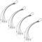 Holibanna 4Pcs Basket Plant Hanger Holder Stainless Steel LED Grow Light Hanging Wire Rope Hook Aquarium Tank Lamp Holder for Indoor Outdoor Plant 1.5mm x 400mm Black