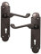 Victorian Scroll Black Nickel Internal Lever Lock on Shaped Backplate Door Handles - Suitable for All Types of Internal Doors 168x40mm Backplate