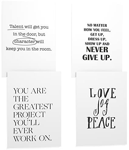 Papierschmiede® Spruch Poster 4er Set in 50x70 cm (B2), Motiv: You’re Great, Liebe Talent Charakter, Typografie Bilder Schlafzimmer Wohnzimmer ohne Rahmen