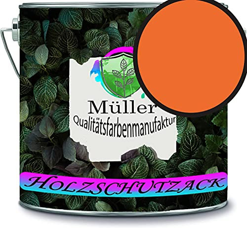 Holzschutzlack Holzlack Holzlasur wetterbeständiger Langzeitschutz Wetterschutzfarbe Holzschutzfarbe RAL 2008 Hellrotorange // Müller Qualitätsfarbenmanufaktur