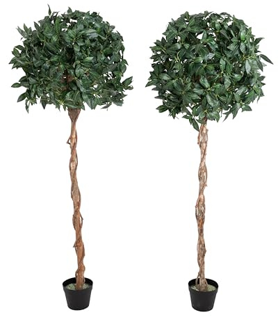 Blooming Artificial - Fake Bay Laurel Tree, Available in Four Sizes, UV Stable Outdoor and Indoor Artificial Topiary Tree (2, 180 cm)