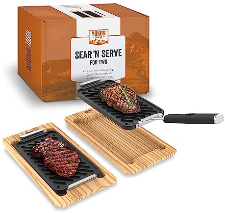 Yukon Glory™ SEAR 'N SERVE Set (BBQ Cast Iron Grill Pan Set)