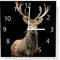 Wallario Design Wanduhr Stattlicher Rothirsch aus Aluverbund, Alu-Uhr Größe 30 x 30 cm, weiße Zeiger mit Metalloptik