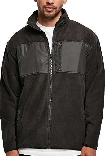 Urban Classics Herren Patched Micro Fleece Jacket XL black