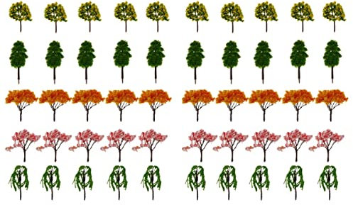 YARNOW 50stücke Teiliges Miniaturbaum-Dekoration Für Garten Und Landschaftsgestaltung Für Sandmodelle Und Mikrolandschaften Künstliche Pflanzen Für Kreative Gestaltung