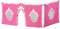 Max & Lily Prinzessin Spielvorhang für Kinder, Baumwolle Sichtschutz Vorhang für Unteres Etagenbett/Niedriges Hochbett, Rosa/Weiß, 2 Panel Vorhang Set, 190,5 cm L x 83,8 cm H
