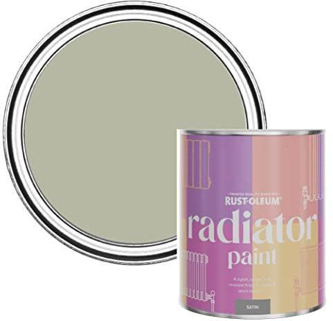 Rust-Oleum Peinture Brune Résistante à la chaleur pour Radiateur, Finition Satinée - Grège 750ml
