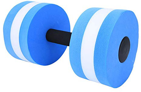 Alomejor Haltère Flottante Poids d'eau Exercice de Piscine Haltères d'eau Aquagym Haltères de Piscine Haltère pour la Natation (Bleu et Blanc)