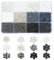 Ipotkitt 180 g, 12 couleurs, 6/0, couleurs opaques, perles de rocaille en verre de 4 mm, perles rondes noires, petites perles artisanales
