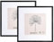 LYYYYX Lot de 2 cadres photo, 25 x 25 cm, en bois, avec passe-partout, plexiglas, à suspendre/positionner verticalement ou horizontalement, pour photos, affiches, puzzles, noir