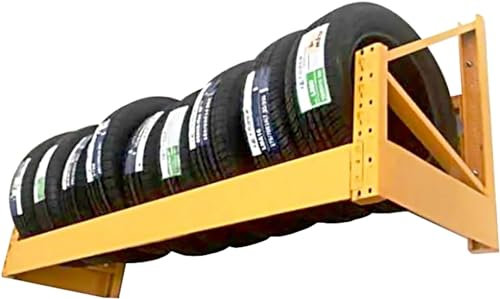 HACSYP Reifenregal for die Garage, robuster Reifenaufbewahrungshalter, wandmontiertes Reifenregal, Reifen-Organizer-Regale for den Innenbereich, for Ausstellungshalle/Reparaturwerkstatt