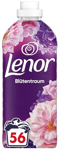 Lenor Adoucissant 56 lavages, rêve de fleurs, 24 heures de sensation « fraîchement douchée », avec défense active contre les odeurs