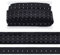 FINGERINSPIRE 3 m Paar 3 Reihiges Haken Und Ösenband 49 mm Breit Schwarzer Abstand Polyesterband Mit Haken Und Öse Edelstahl Hakenband Randbesatzband Für DIY Dekoration