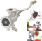 Cast Iron Meat Mincer Gift Set No. 8 Manual for Precision Grinding, Includes Sausage Making Attachment Perfect Kitchen Tool for Freshly Ground Meat and Spice Blends
