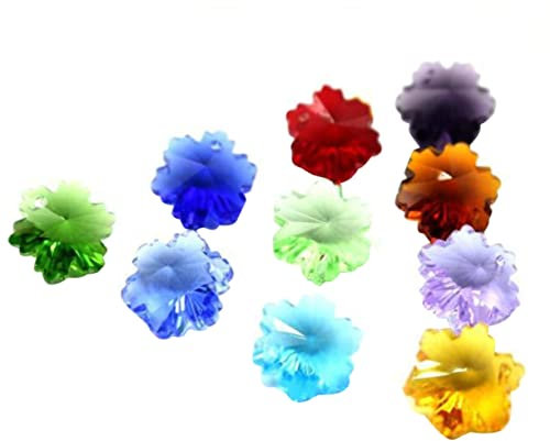 VILLCASE 14 Mm Große Glas-schneeflocken- 100 Stück Schmuckperlen in Schneeflockenform Für Erwachsene Jungen Und Mädchen