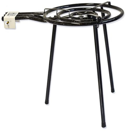Paella Gasbrenner Grillset - Authentisches Kocherlebnis mit einem Brennring (20cm) - Standardfüße