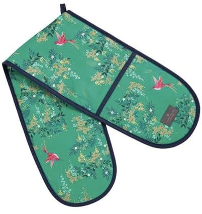 Sara Miller Chelsea Birds Green Double Oven Glove 840 x 200 MM