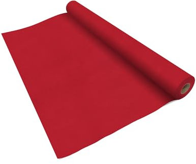 VelaHub Airlaid Tischdeckenrolle 1,2m x 24m, Hochwertige, Stoffähnlich, Einweg, Rot