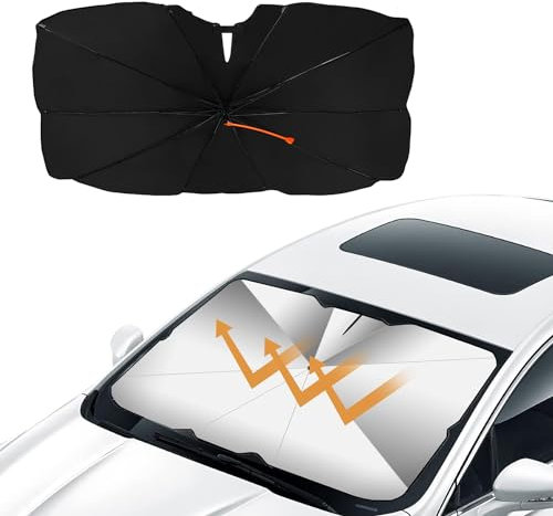 LOLOBFZL Parasol para Parabrisas Delantero De Coche,para Volvo XC60 2009-2015,Plegable Anti UV Rayos Parasol Paraguas Coche